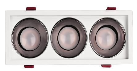 HSWEI 6031-3 SQ Adjustable Triple Headed Spotlight Frame