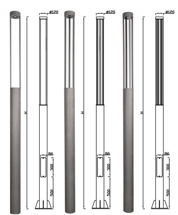 HSDLG-LED-055P-BOLLARD LIGHT