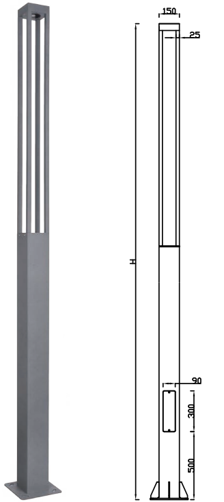 HSDLG-LED-065-BOLLARD LIGHT